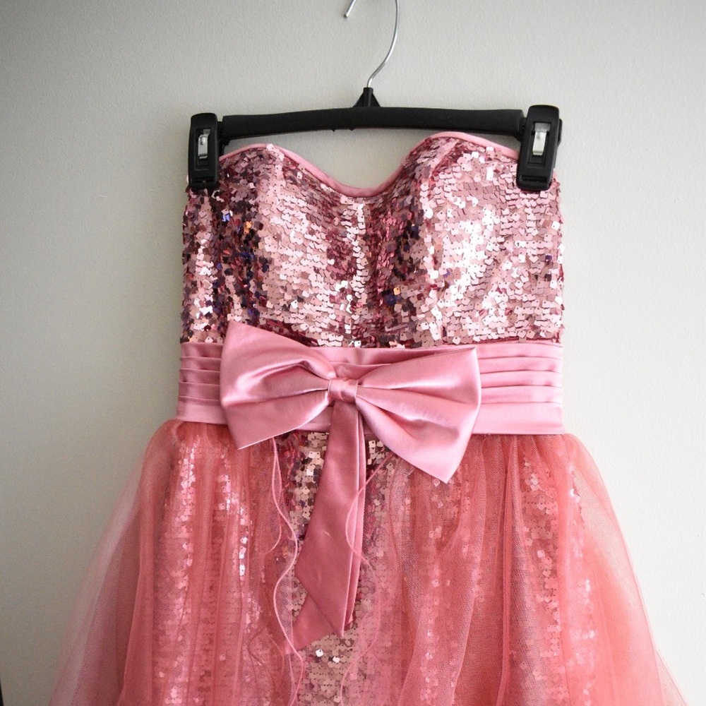 Pink two piece event dress